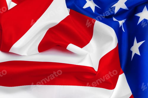 Preview: Close-up of waving American flag