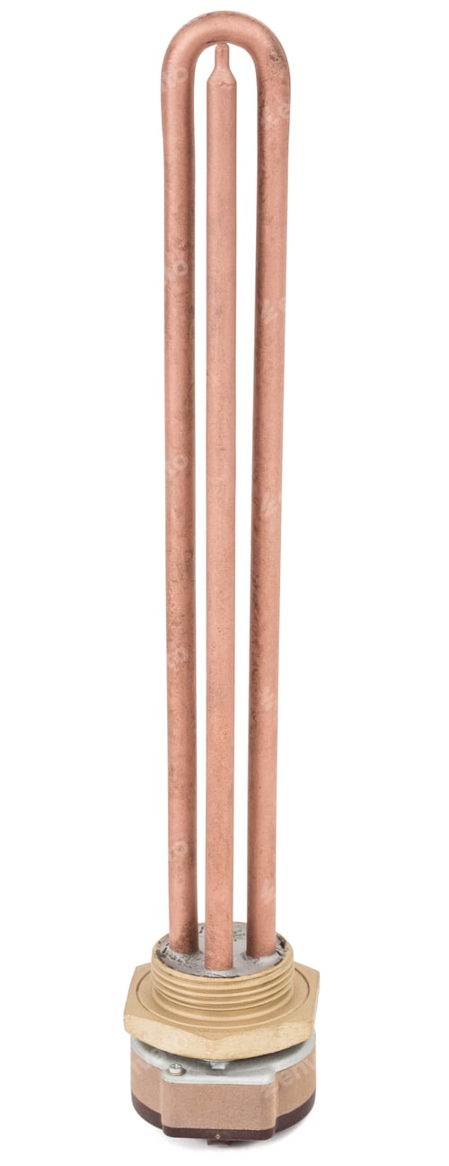 Preview: Heating elements for heating water in domestic water heaters, isolated on white