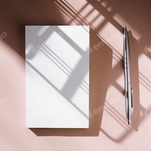 Preview: Pen and white notebook