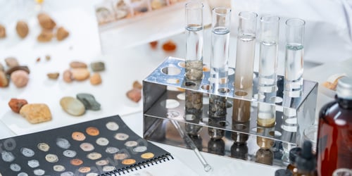 Preview: Geology science laboratory research sample test analysis of nature dirtied ground environment