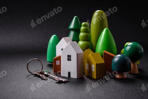 Preview: A small wooden house and keys as an idea for investing in your own home