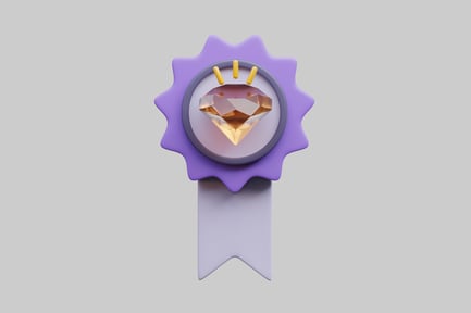 Preview: Achievement badge with diamond
