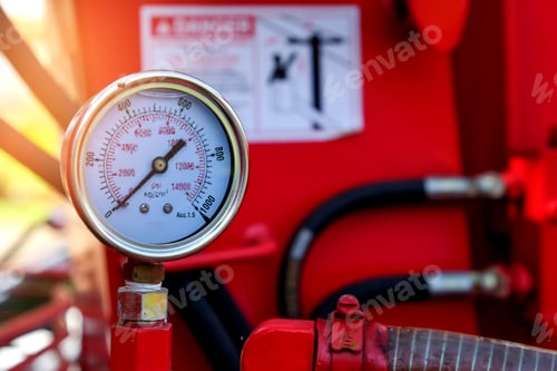 Preview: Gauge pressure hydraulic crane.
