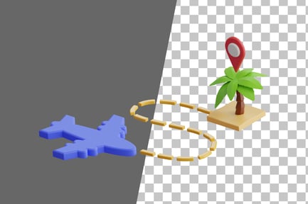 Preview: Route 3D Icon