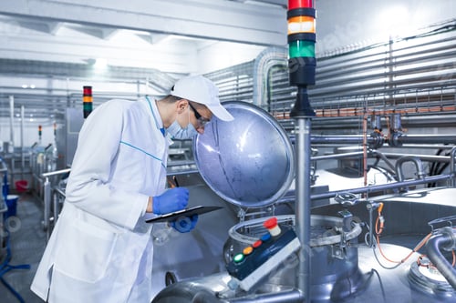 Preview: technologist controls the production of dairy products At the plant