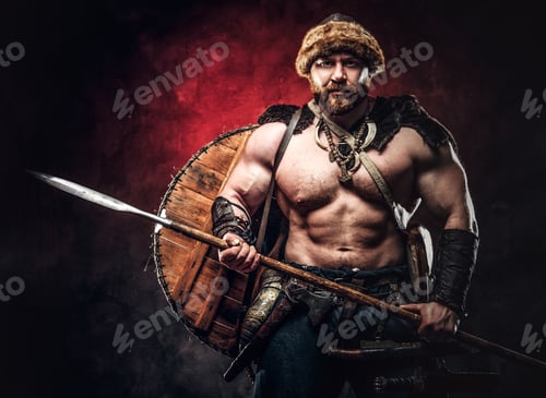 Preview: Severe barbarian in warrior clothes