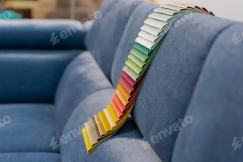 Preview: Tissue catalog. Catalog of multi-colored fabric samples.