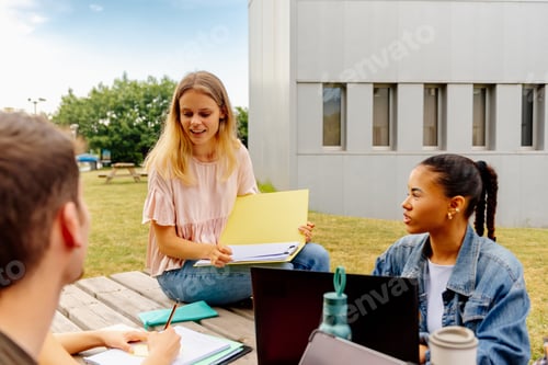 Preview: young students on the university campus