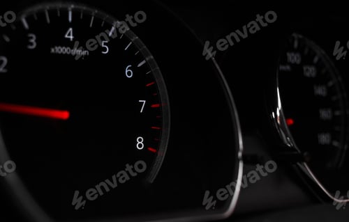 Preview: Background of the speedometer on black