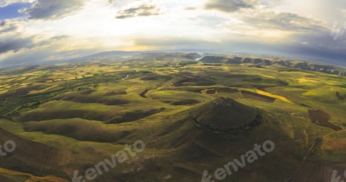 Preview: Cinematic plateau and mountain scene with dramatic clouds