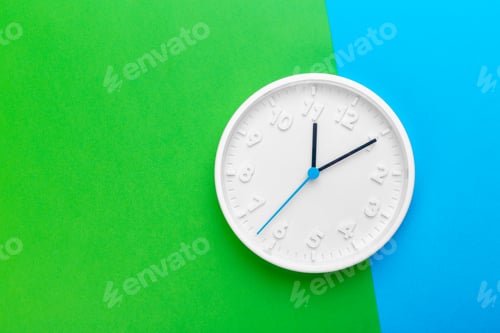 Preview: Wall Clock on color background