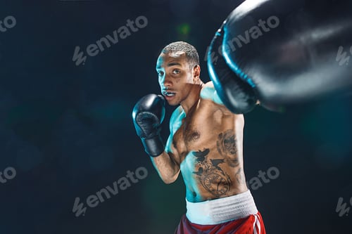 Preview: Afro american male boxer.