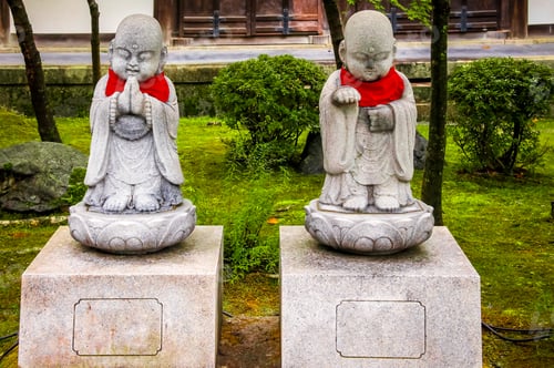 Preview: Stone monk statues - Kyoto, Japan