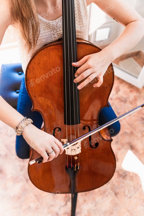 Preview: Professional Cellist Engrossed in Intense Home Study Session