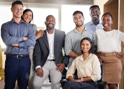 Preview: We handle business. Cropped portrait of a diverse group of businesspeople posing in their office.