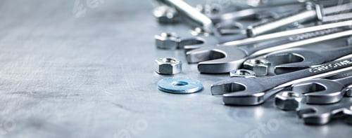 Preview: Wrench with nuts and bolts.