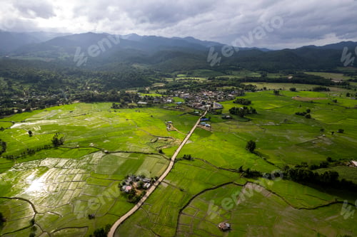 Preview: Terraced rice field at Mae Cham Chiangmai Northern Thailand