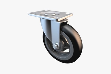 Preview: Swivel caster with mounting plate