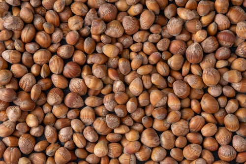 Preview: Nuts background. Hazelnut food
