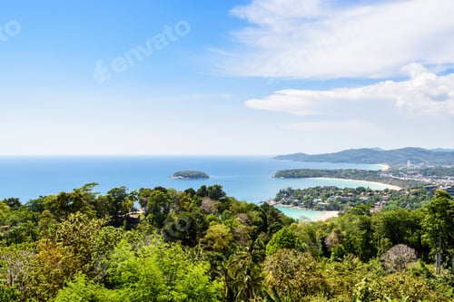 Preview: High view Hat Kata Karon in Phuket island