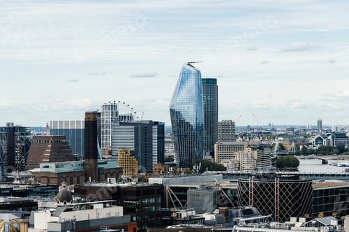 Preview: High angle panoramic view of the City of London