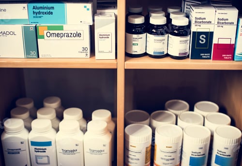 Preview: Group of medicine drugs stock
