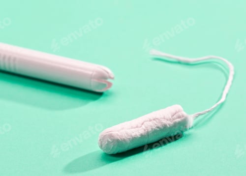 Preview: Tampon on pastel green background