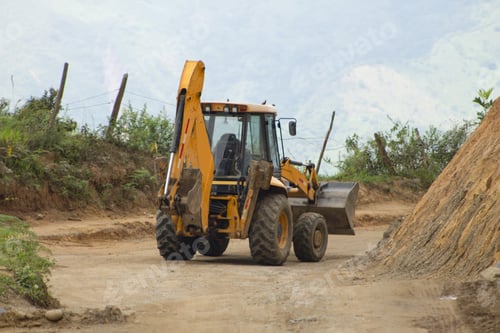 Preview: Industrial excavator working outdoors