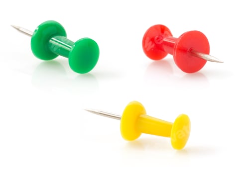 Preview: pushpin on white background