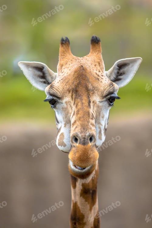 Preview: Frontal portrait of southern giraffe