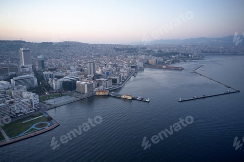 Preview: Panoramic view of turkish coastal town.