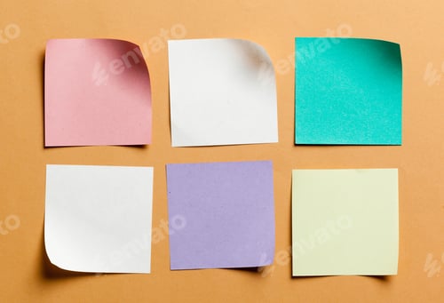 Preview: white paper card on orange background