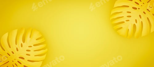 Preview: Summer background with tropical palm leaf from above.