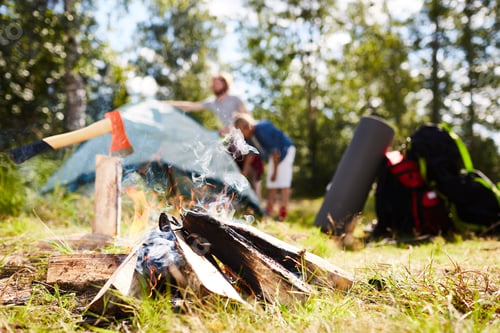 Preview: Burning campfire