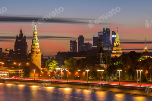 Preview: Moscow Kremlin at Evening Twilight