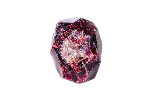 Preview: Garnet mineral stone on a white background