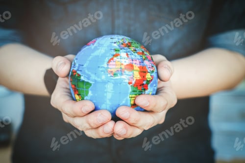 Preview: Man Holding Globe.