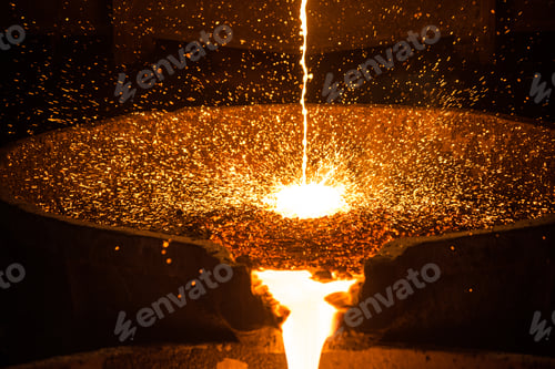 Preview: Pouring liquid metal from arc furnace