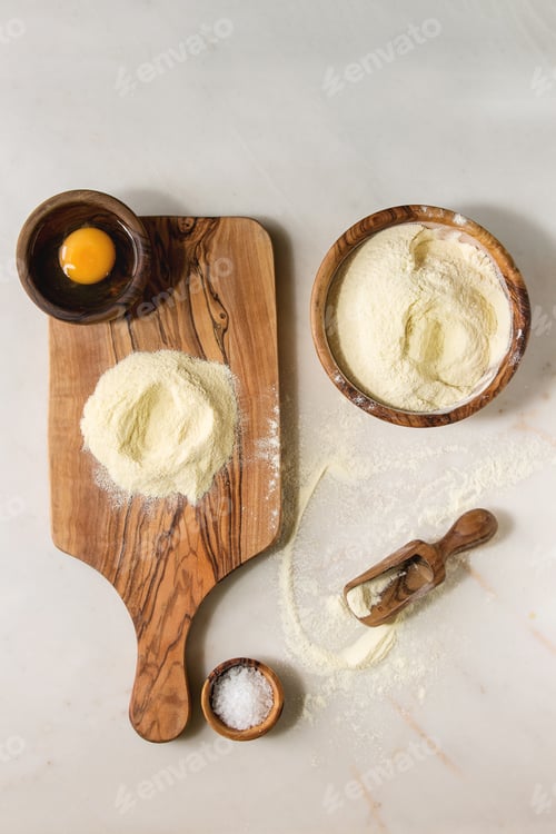 Preview: Ingredients for homemade pasta cooking