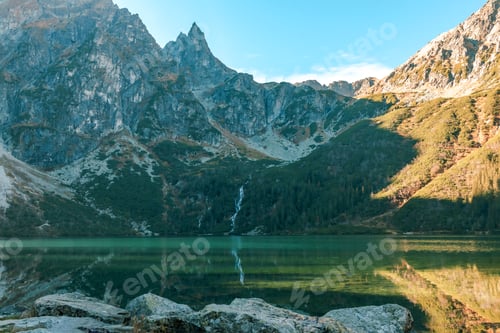 Preview: Tatra National Park in Poland. Famous mountains lake Morskie oko or sea eye lake In High Tatras