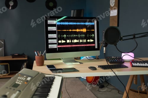 Preview: Modern Recording Studio With Computer