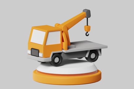 Preview: Cartoon style crane truck