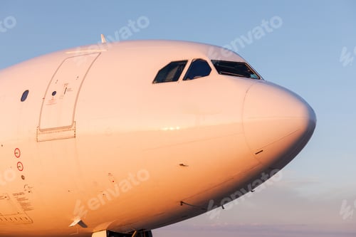 Preview: The nose cone of an airplane
