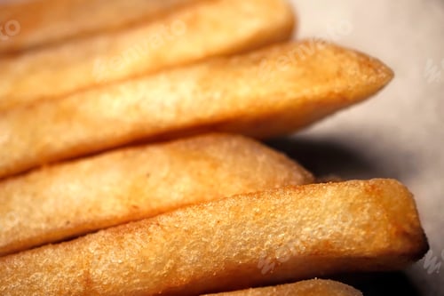 Preview: French Fries On Craft Paper Background