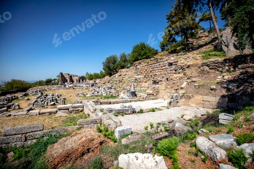 Preview: Labranda archaeological site, the Temple of Zeus Labraundeus, Mugla Province, Turkey.