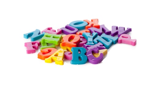 Preview: various letters isolated on white