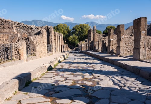 Preview: Street in the ancient city of Pompeii, Italy
