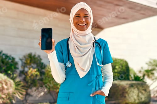 Preview: Muslim doctor outside near the hospital
