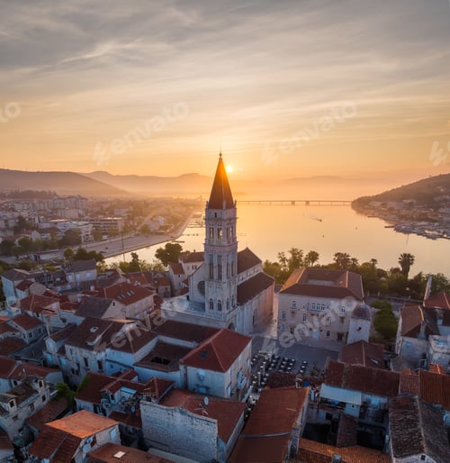 Preview: Picturesque town of Trogir in Croatia at sunrise