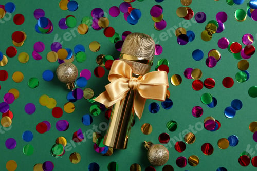 Preview: Concept of New Year party, karaoke New Year party